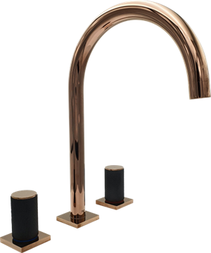 Elegate Rose Gold Üç Delikli Lavabo Bataryası