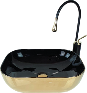 Pure Gold Siyah Tezgah Üstü Çanak Lavabo Gb-525