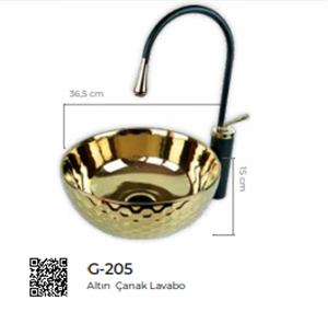 Pure Gold Tezgahüstü Çanak Lavabo G-205