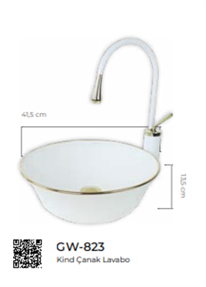 Pure Kind Tezgah Üstü Çanak Lavabo Gw-823