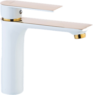 Lina Beyaz Altın Lavabo Bataryası