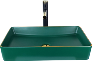 Pure Mat Yeşil Gold Tezgah Üstü Çanak Lavabo Gg-102