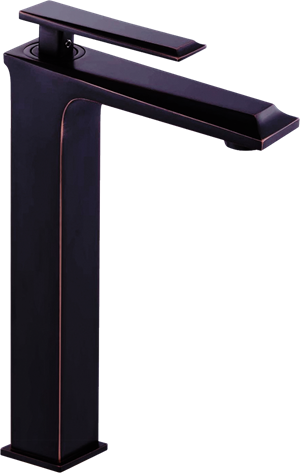 Pure Mila Siyah Altın Tezgah Üstü Çanak Lavabo Armatürü Brg-202