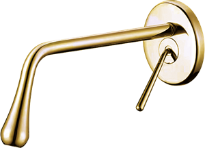 Minimal Altın Ankastre Lavabo Bataryası