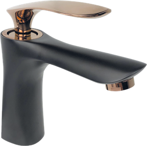 Royal Siyah Rose Gold Lavabo Bataryası