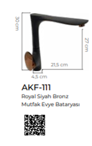 Royal Siyah Rose Gold Mutfak Eviye Bataryası