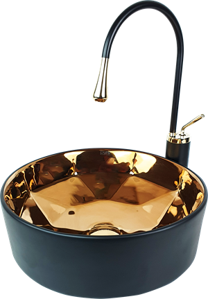 Pure Siyah Bronz Tezgah Üstü Çanak Lavabo Bc-101