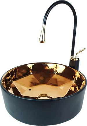 Pure Siyah Bronz Tezgah Üstü Çanak Lavabo Bc-101