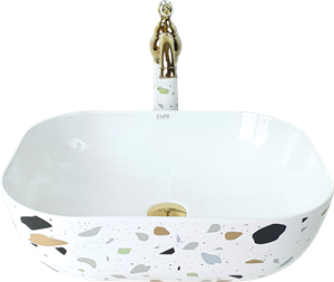 Pure Terrazzo Tezgah Üstü Çanak Lavabo Trz-102