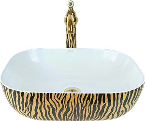 Pure Tiger Gold Zebra Tezgah Üstü Çanak Lavabo Tr-107