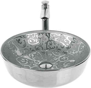 Pure Vine Gümüş Tezgah Üstü Çanak Lavabo S-329