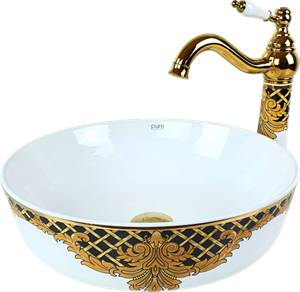 Pure White Gold Kleopatra Çanak Lavabo Tr-296