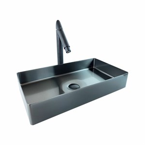Paslanmaz Çelik Siyah Çanak Lavabo SSB-102