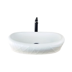 Mira 60 cm Mat Beyaz Çanak Lavabo