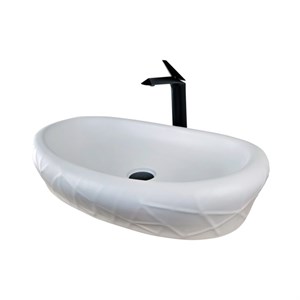 Mira 60 cm Mat Beyaz Çanak Lavabo