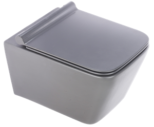 Pure Mat Grı Kanalsız Asma Klozet Wh-776+Soft Kapak