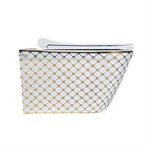 Pure Geo. Beyaz Altın Kanalsız Asma Klozet Wh-783N+Soft Kapak