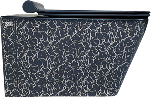 Pure Marble Sıyah Gümüs Kanalsız Asma Klozet Wh-789+Soft Kapak