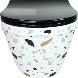 Pure Terrazzo Kanalsız Asma Klozet Wh-801+Soft Kapak