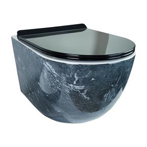 Bıga Antrasıt Kanalsız Klozet+Soft Kapak Wh-829+Cs-22