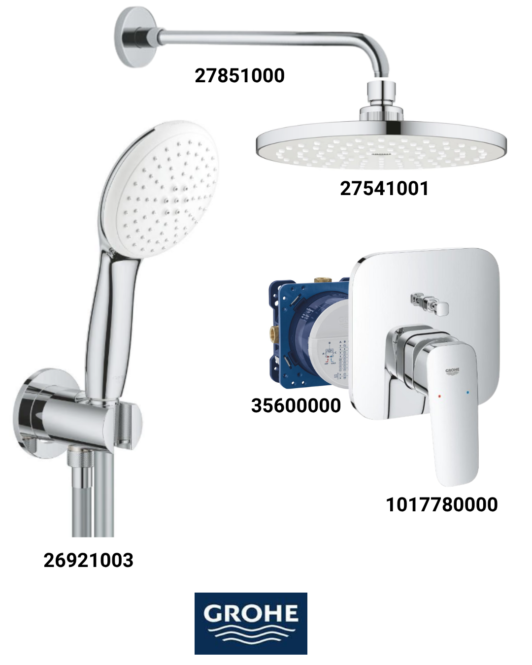 Cubeo Ankastre Banyo Bataryası Seti Gagasız(Oval Tepe Duşlu) 101778SET1
