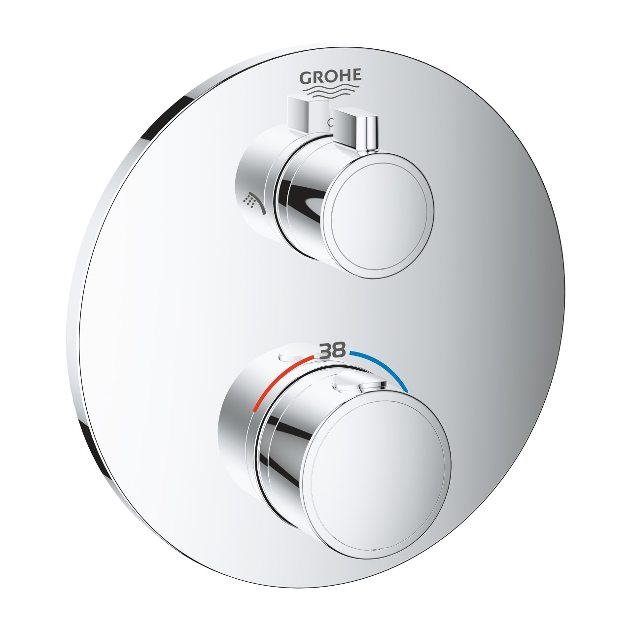 Grohtherm Ankastre Banyo Bataryası Termostatik Yuvarlak(Sıvaaltı Hariç) 24076000