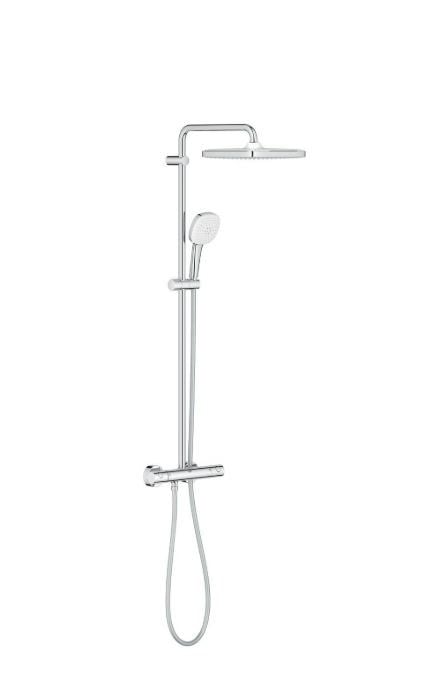 Tempesta Cube 250 Kolon Duş Sistemi+Temostatik Banyo Bataryası (Gagasız) 26689001