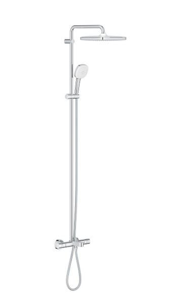 Tempesta Cube 250 Kolon Duş Sistemi+Termostatik Banyo Batarya Seti Gagalı 26691001