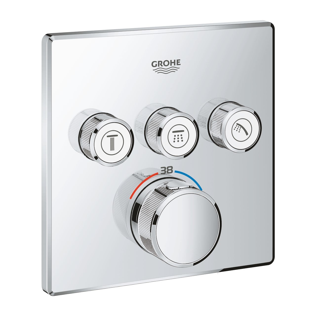 Grohtherm Smartcontrol Ankastre Banyo Bataryası Kare 3çıkışlı(Sıvaaltı Hariç) 29126000