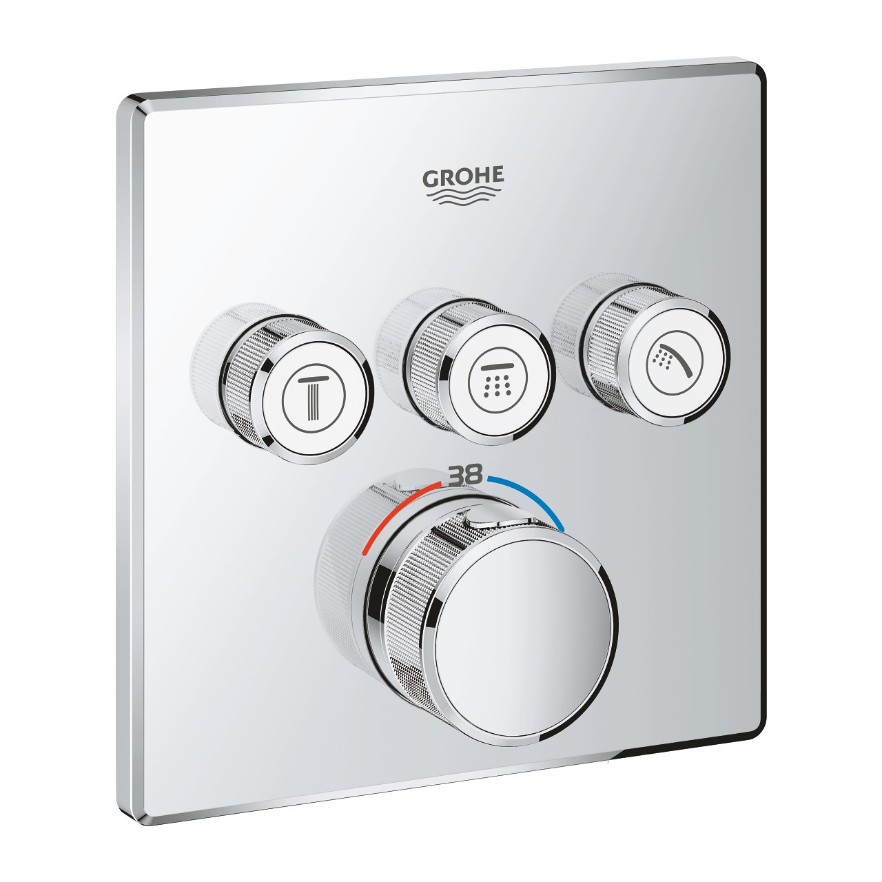 Grohtherm Smartcontrol Ankastre Banyo Bataryası Kare 3çıkışlı(Sıvaaltı Hariç) 29126000