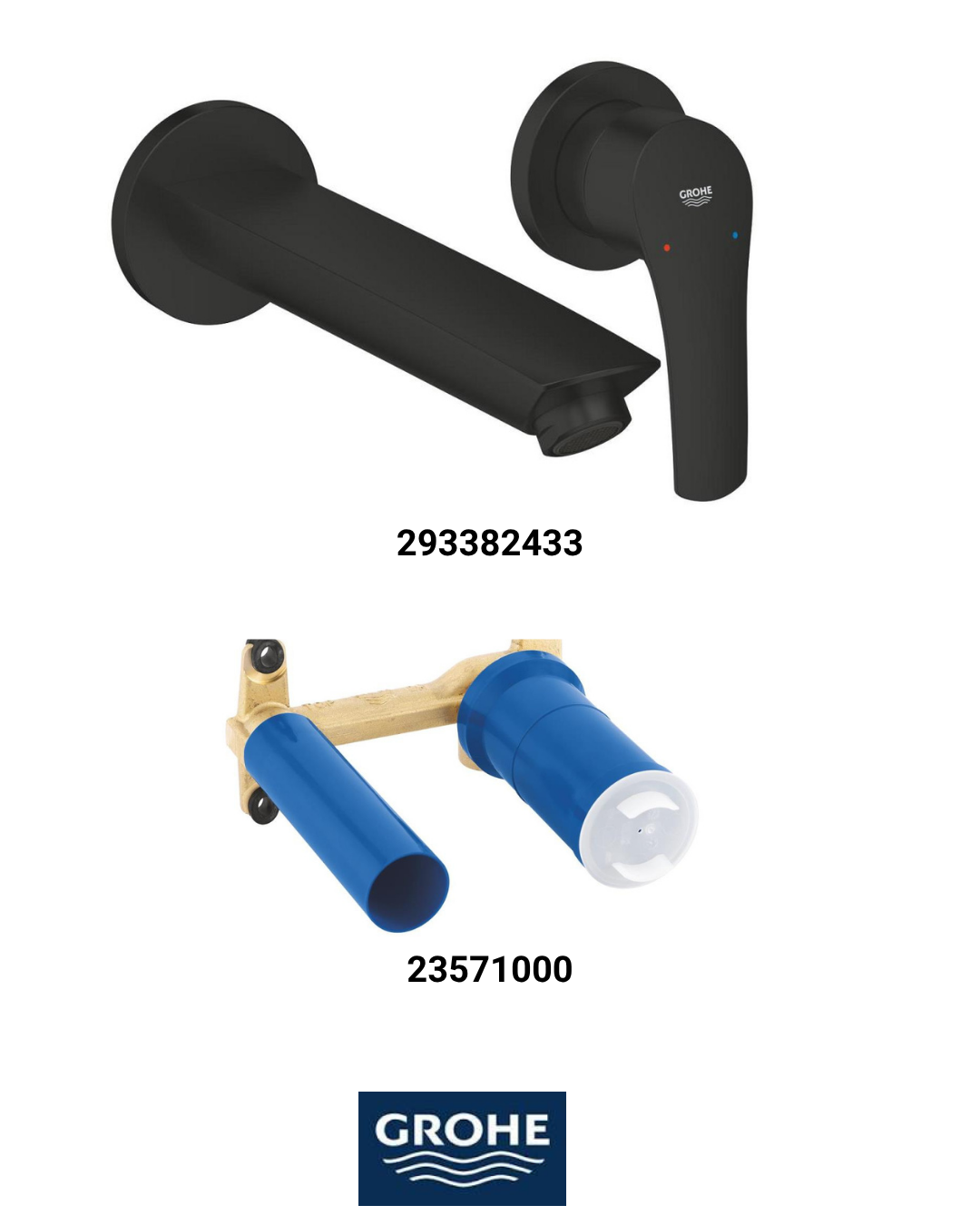 Eurosmart Ankastre Lavabo Bataryası Seti Mat Siyah (Sıvaaltı Dahil) 29338SET2