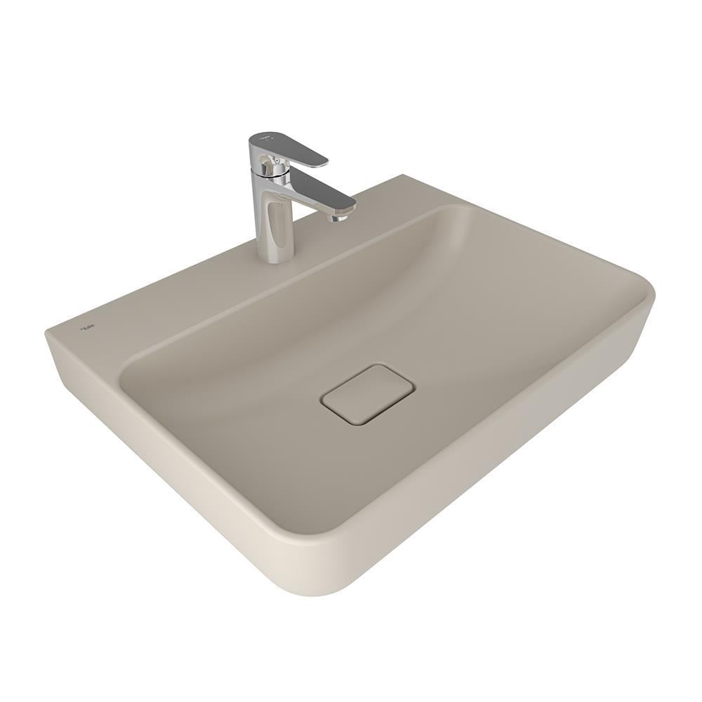 Zero 2.0 60X45 Cm Armatür Bantlı Dıkdörtgen Tezgah Üzerı Lavabo  Mat Vızon 310200200469