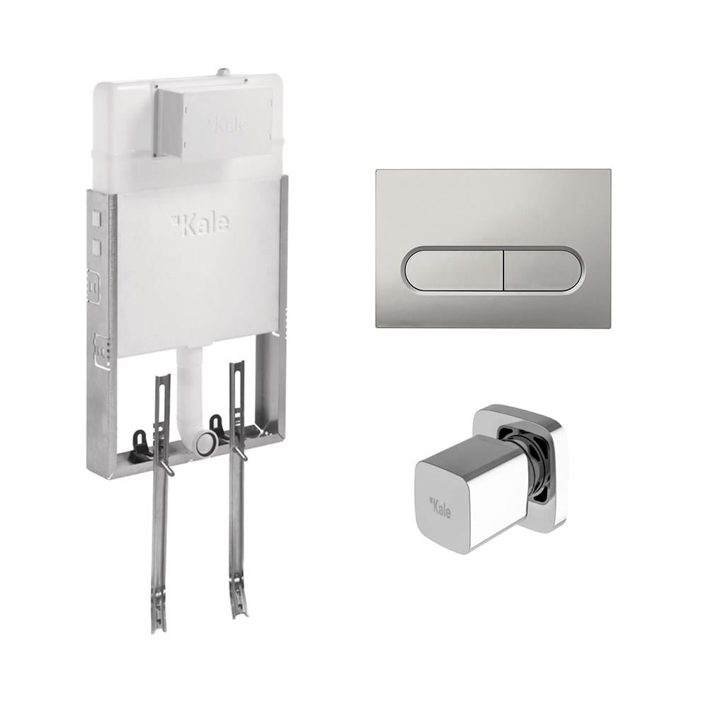 Kale Versus Gömme Rezervuar Setı Parlak Krom Capsule Panel + V200 Stop Valf 310200500042