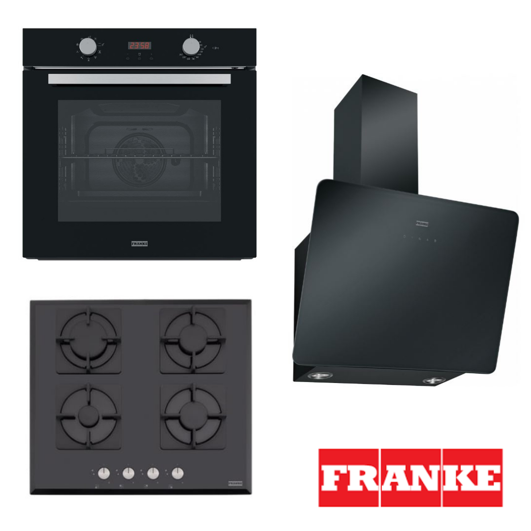 Franke Siyah Cam Set Ocak + Fırın + Davlumbaz 3119829