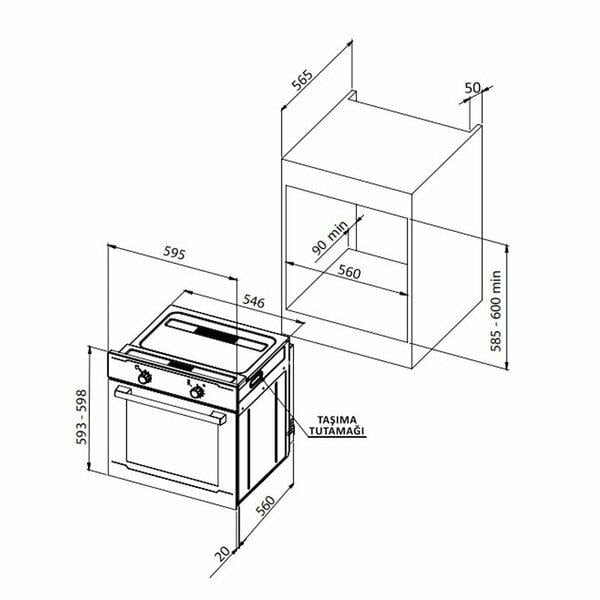 Smart 7801 W Beyaz Fırın 560.6717.F192