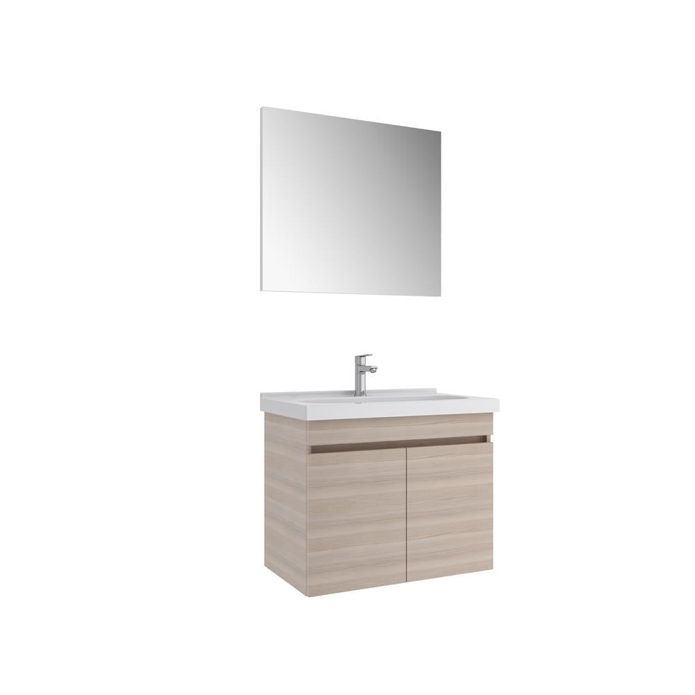Krea 80Cm Kapaklı takım Beyaz Banyo Dolabı 610100200296