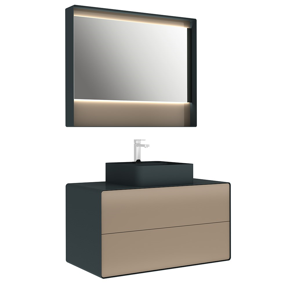 Kale Edge 100Cm Set Antrasıt / Vızon (Lavabo Harıç) 610100200646