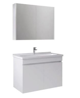 Krea Kapaklı takım  Banyo Dolabı 80Cm Beyaz 610100200960