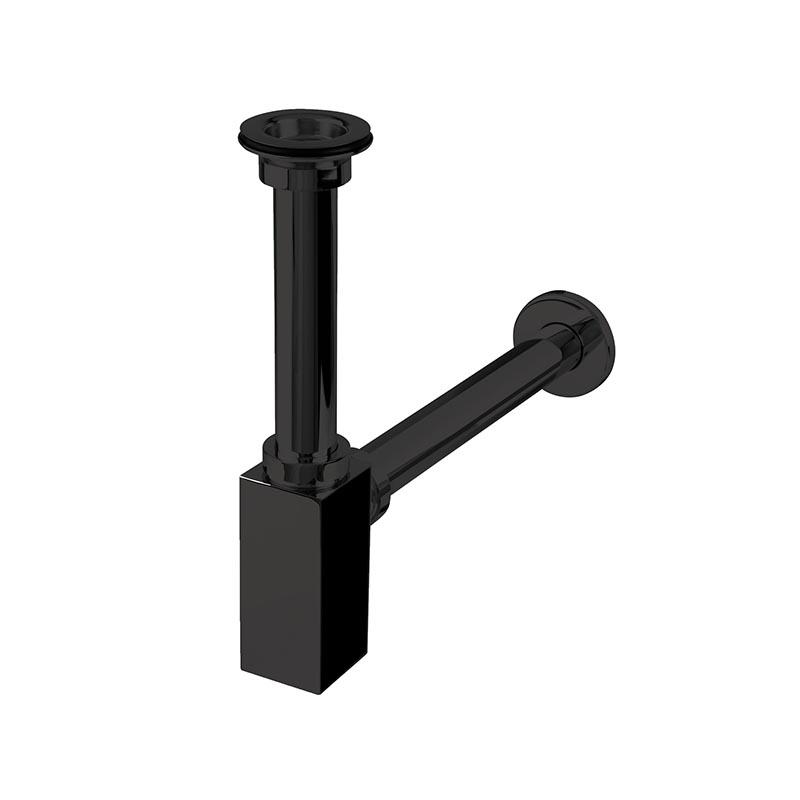 Sıfon Takımları Corner Lavabo Sıfonu Süzgeçlı - Sıyah 760521B