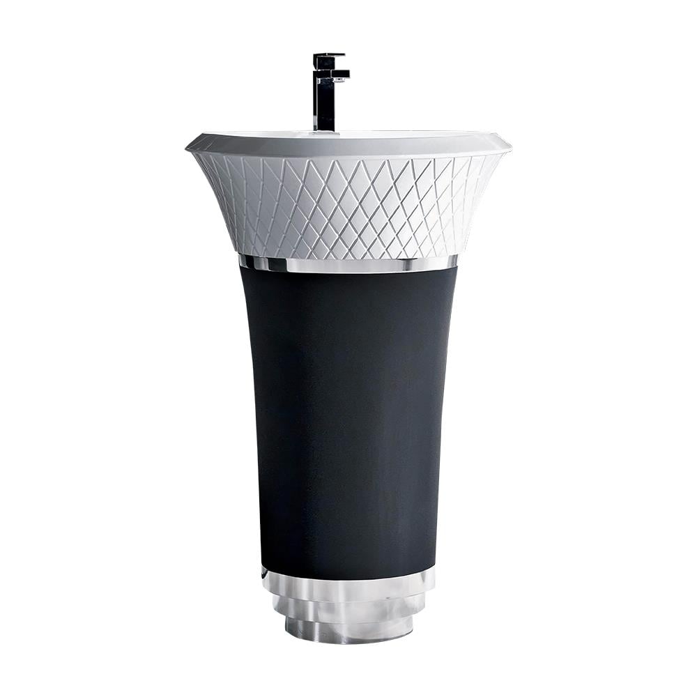 Glory Sıyah Beyaz Monoblok Lavabo Bb-926 BB-926