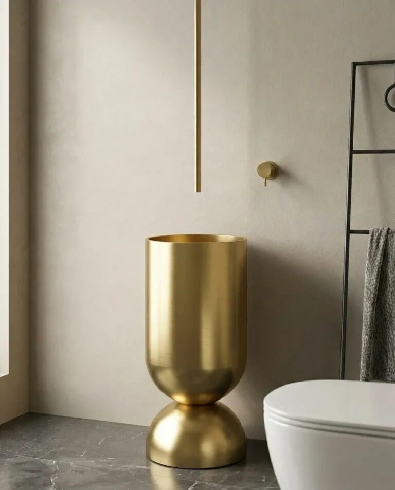 Petite Altın Paslanmaz Monoblok Lavabo BB-935
