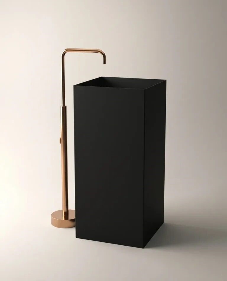 Quadra Mat Siyah Monoblok Lavabo BB-959