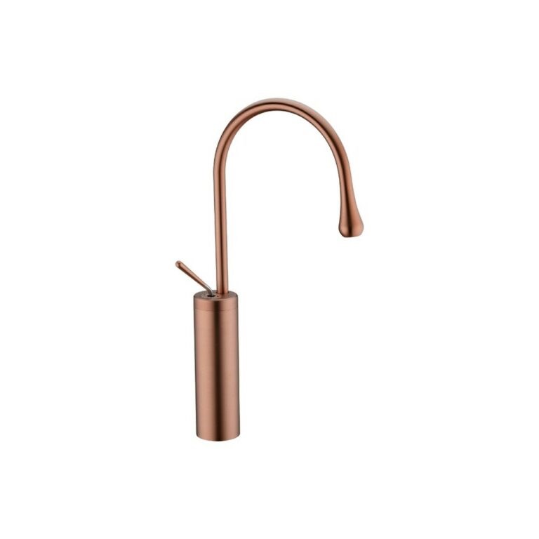 Minimal Fırçalanmış Rose Gold Çanak Lavabo Bataryası BF-203BRG