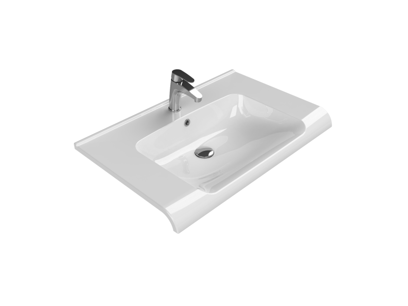 Cerastyle Turkuaz Anova Etajerli Lavabo 80X50Cm 090700-U
