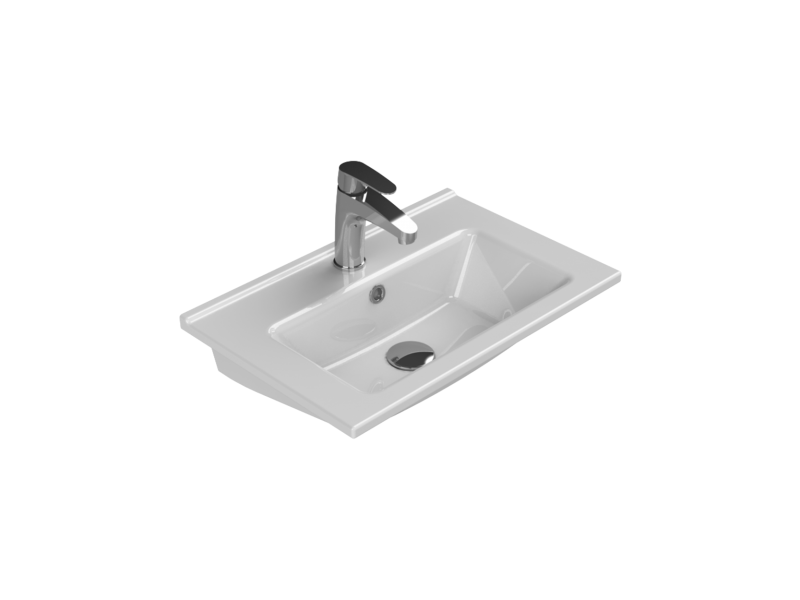 Cerastyle Turkuaz Arte Etajerli Lavabo 55X36,5 Cm 067200-U