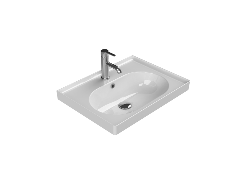 Cerastyle Turkuaz Arya Etajerli Lavabo 60*45 Cm 043100-U