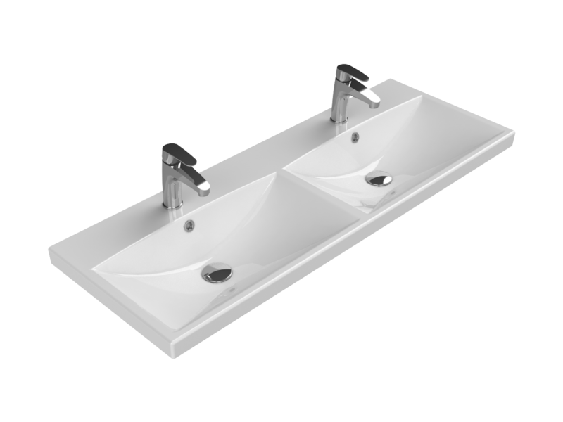 Cerastyle Turkuaz Elıte Etajerli Lavabo 120X45 Cm Cıftlı 032500-U