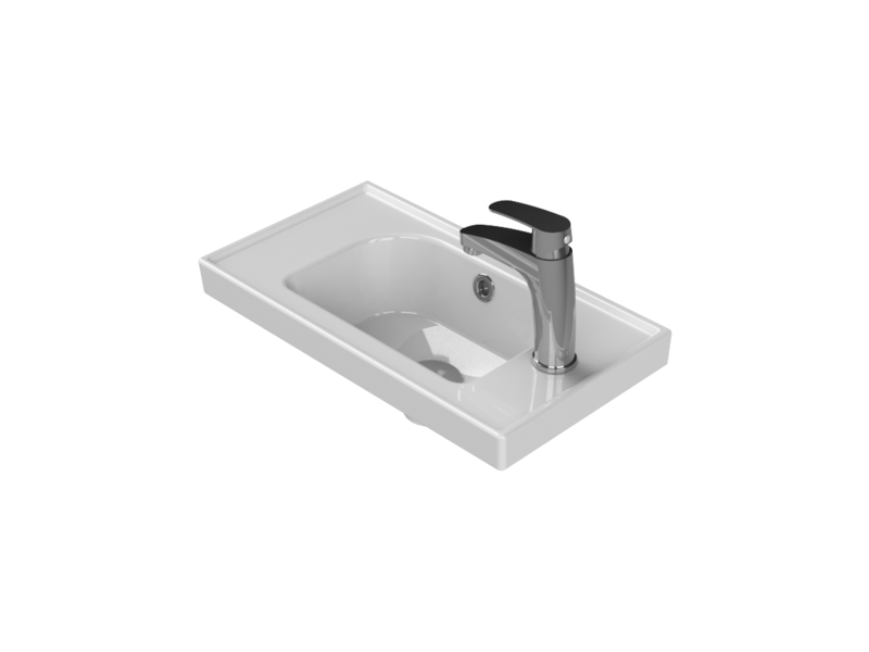 Cerastyle Turkuaz Frame Etajerli Lavabo Sagdan Batarya Delikli 001700-U