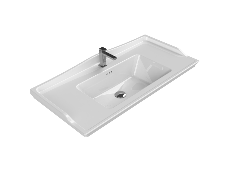 Cerastyle Turkuaz Kapadokya Etajerli Lavabo 100*48 Cm 036500-U