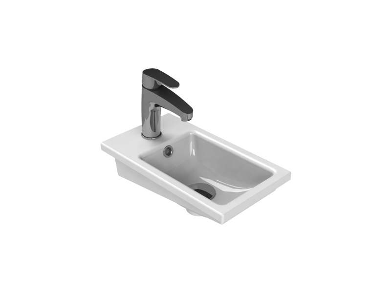 Cerastyle Turkuaz Mini Tezgah Üstü Lavabo 24*42 Cm 071100-U
